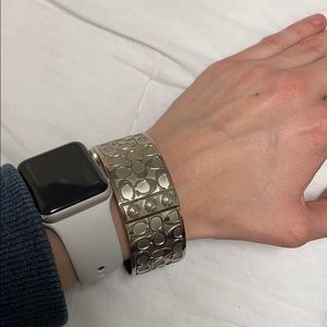 Silver coach braclet